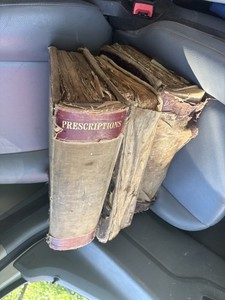 Antique 1900s Druggist Chemist Pharmacy Ledger Prescription  Booze Morphine Lot