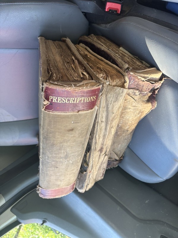 Antique 1900s Druggist Chemist Pharmacy Ledger Prescription  Booze Morphine Lot