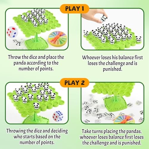 Panda Balance Game Toy,Two-Player Balance Tree Game Parent-Child Interactive - Picture 3 of 7