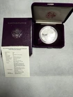 1987-S Proof American Silver Eagle 1oz .999 Silver w/ OGP & COA