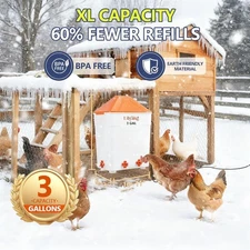Lilyang Heated Chicken Waterer 3 Gallon, Efficient and ​​Reliable Chicken Water