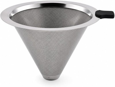 Easy Clean Fine Mesh Design, Office & Travel Use, Paperless Metal Coffee Filter