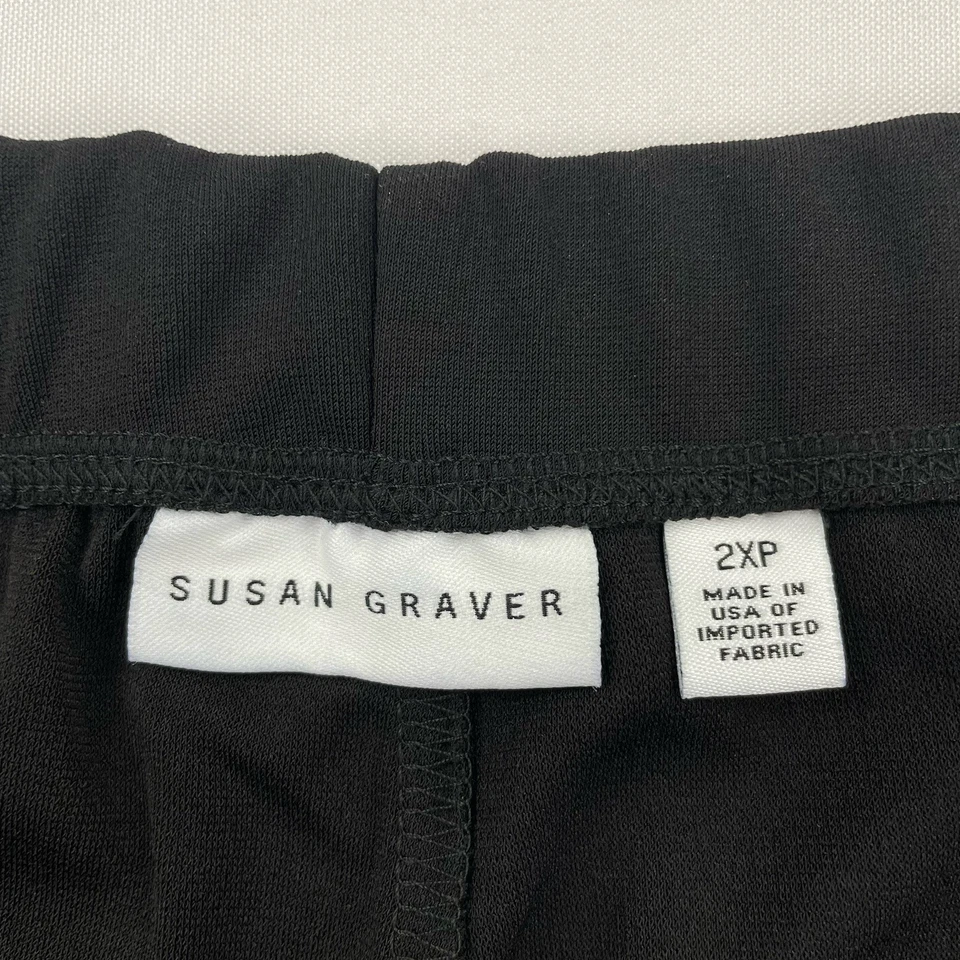 Брюки женские Susan Graver 2XP черные понте расслабленное платье брюки офис бизнес EX - Изображение 4 из 4