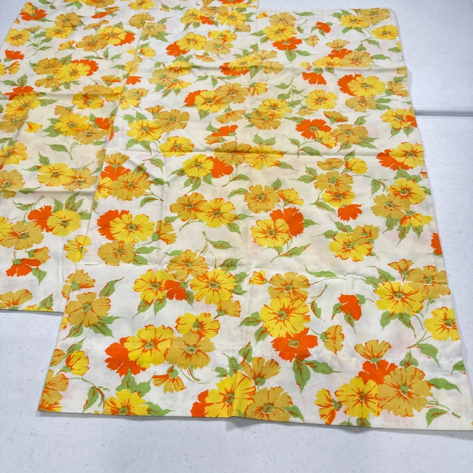 De colección Moda Manor Funda de Almohada Par Estándar Amarillo Floral Grandes Flores Y2k Años 90 Foto 3 de 4