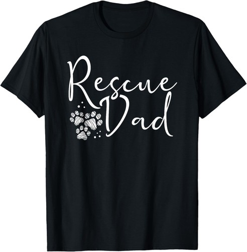 Rescue Dad - Fun Paw Print Dog Cat Animal Rescuing Father T-Shirt Hoodie