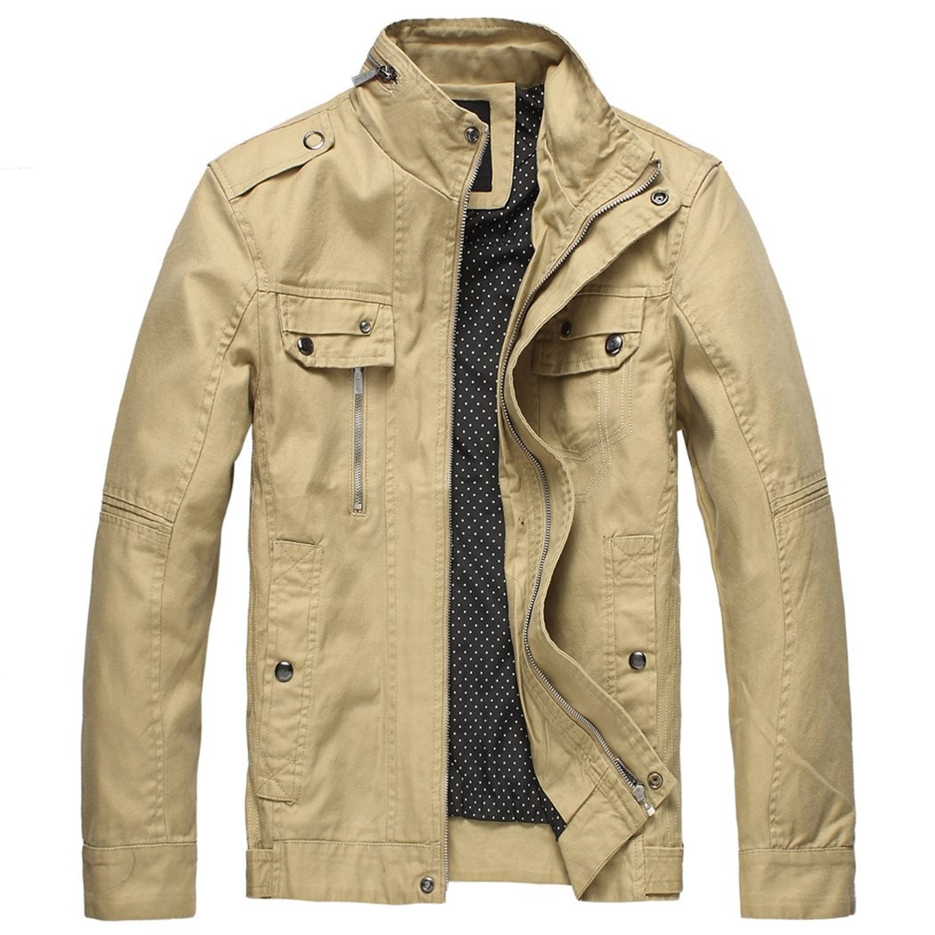 Men's Cotton Lightweight Windproof Military Field Jacket Multi