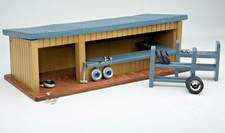 Schuco  Tin Race Car Period Pit Sop   SHU06999