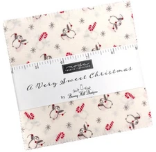 A Very Sweet Christmas Moda Charm Pack 42 100% Cotton 5" Precut Fabric Squares