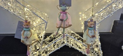 *SALE* GISELA GRAHAM RESIN/ORGANZA FROSCH/FUCHS/BÄR BALLERINA WEIHNACHTSDEKO