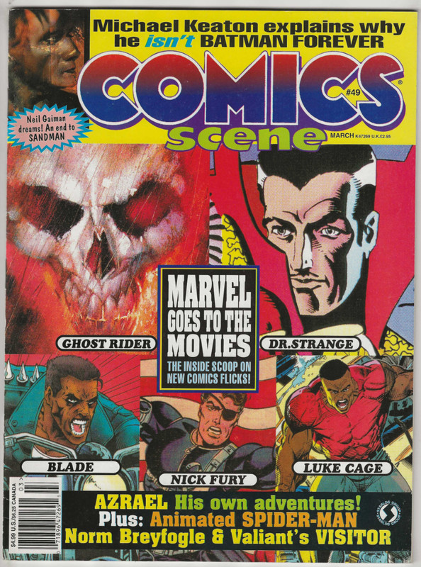 COMICS SCENE # 49 FANZINE MAGAZINE GHOST RIDER DOCTOR MICHAEL KEATON BREYFOGLE