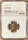 1914-S NGC XF45 BN Lincoln Wheat Cent 1c - San Francisco Mint