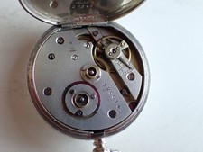 antik Taschenuhr 800 Silber florales verziertes Ziffernblatt m. Schlüssel 50,9g