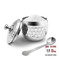 Stainless Steel Sugar Bowl Coffee Seasoning Jar - Spice Container E