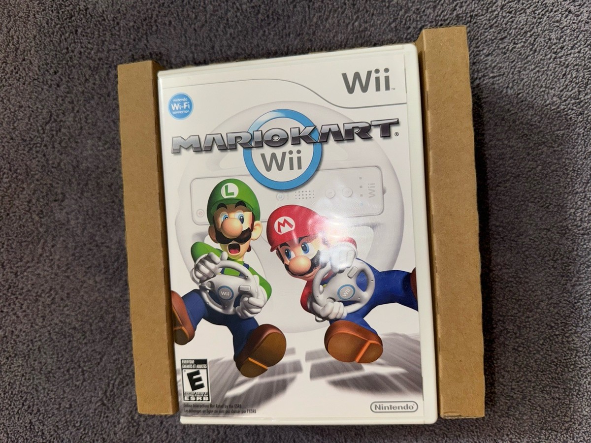 Mario Kart Wii Game and Steering Wheel CIB. Japan. Tested