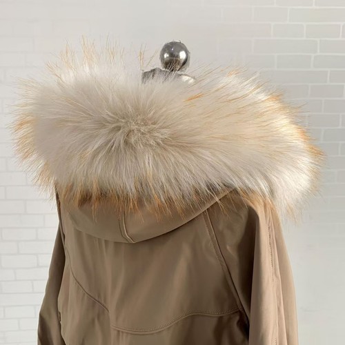 Tira de cuello de piel sintética suave 75 cm * 15 cm, ribete desmontable multicolor para chaqueta de abrigo - Imagen 19 de 60