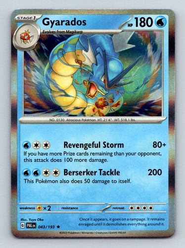 #43 Gyarados 2023 Paldea Evolved PAL . Rare Holo