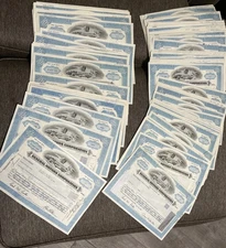 (Lot of 100) General Motors Corporation stock certificates- Blue- WOW!