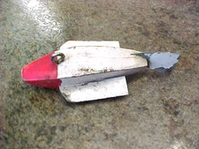 Vintage RARE John Bednarz mini tiny spearing spear fish decoy wooden 40 yrs old