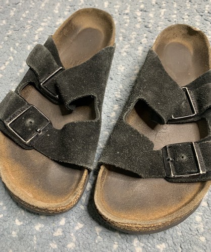 Birkenstock Arizona Black Faux Suede Sandal Women’s Sz 38 US 7.5 - Picture 2 of 8