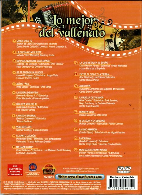 La Videoteca del Siglo Vol 2 Lo Mejor del Vallenato BRAND NEW