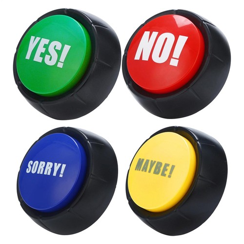 MyMealivos Set of 4, The NO, YES, Sorry and Maybe Buttons