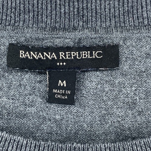 BANANA REPUBLIC Sweater Womens M French Bulldog Jumper Pullover Cotton Gray - Picture 4 of 10