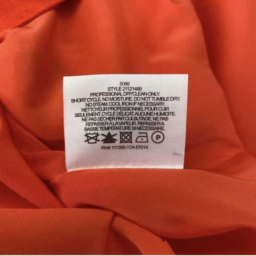 Tory Burch Leena Sleeveless Orange Lined Sheath Dress Side Zip Pockets Size 4 - Picture 13 of 14