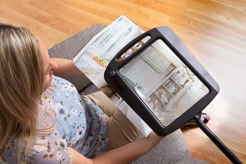 daylight 24 Pro 8X10 - Full Page Magnifying Floor Lamp - Hands Free Magnifier wi - Picture 3 of 9