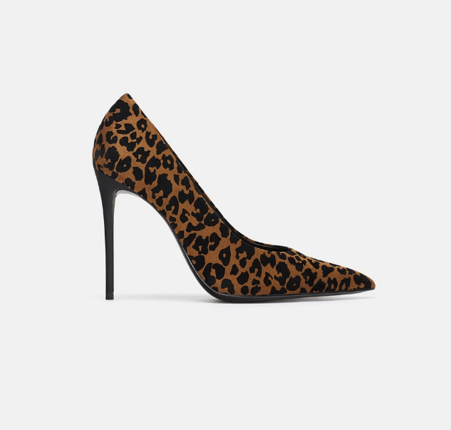 ZARA WOMEN LEOPARD PRINTED HIGH-HEEL SHOES SIZE US 6/6.5/7.5
