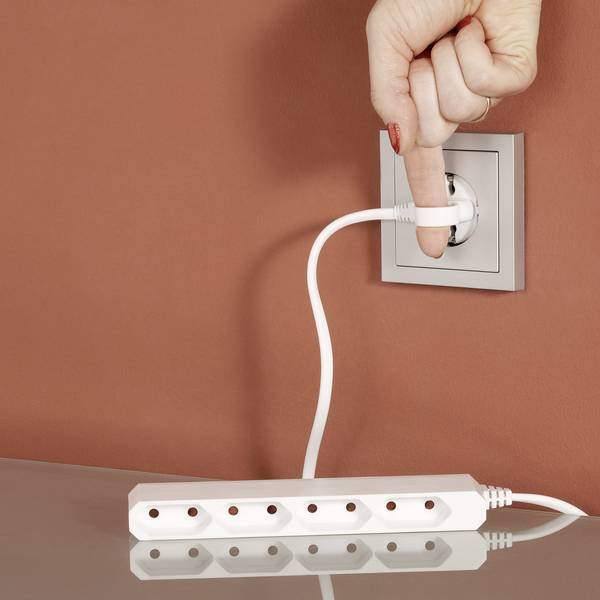 Gao 0254 multipresa senza interruttore 4 scomparti bianco spina euro