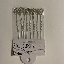 4 Bridal 2.5 Silver Rhinestone Butlerfly Hair Forks New