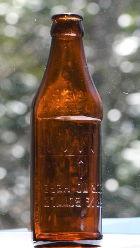 Antique Certo Pectin Amber Glass Bottle 1930s Embossed Label Arrow Early 7 3/8" - Picture 2 of 12