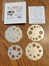Thexton 4pc Universal Thread Pitch Gauge Set, SAE, Metric, Pipe & Spark Plug 432