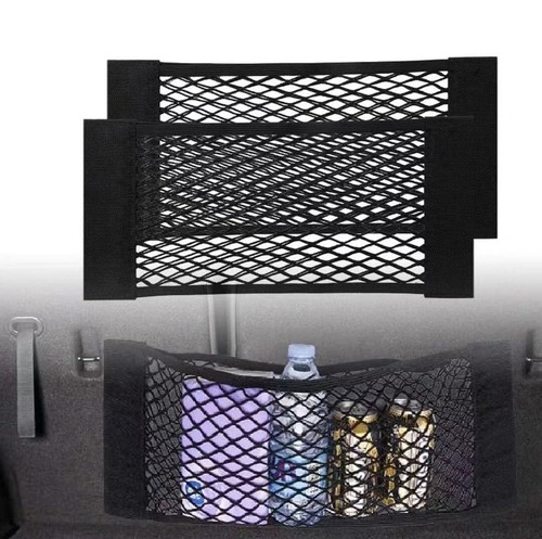 Red de almacenamiento universal para maletero de coche de 2 piezas con velcro - Imagen 10 de 12