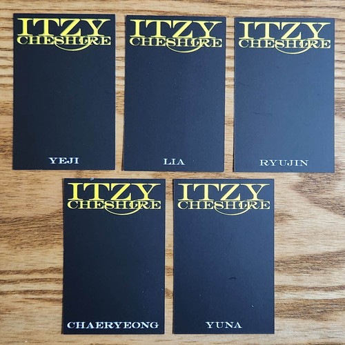 Juego de 5 tarjetas fotográficas oficiales de neón de grupo Itzy Cheshire genuino kpop - Imagen 2 de 2