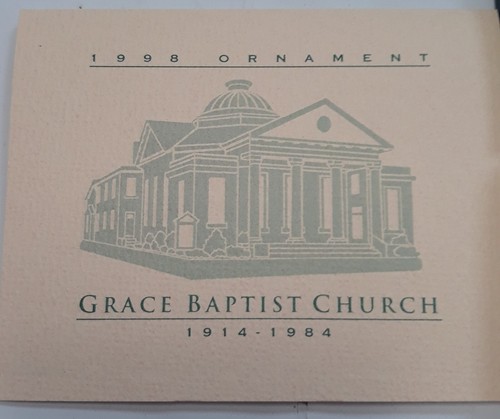 Iglesia Bautista Gracia Histórica 1914-1984 Sumter SC Adorno Acabado Oro 24kt 1998 - Imagen 10 de 13