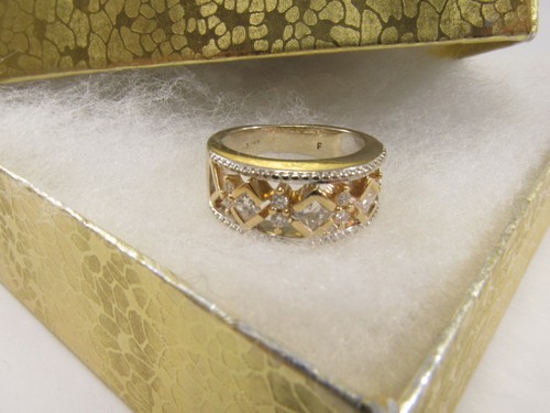 14k White and Yellow Gold Ring with .50ctw Diamond Size 5.25 SAVE $1100 #R545 - 第 9/9 張圖片