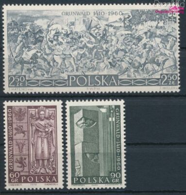1960 Poland Battle Of Grunwald Stamps - Complete Set 1174-1176, Unmounted Mint Never Hinged (MNH) - View #3