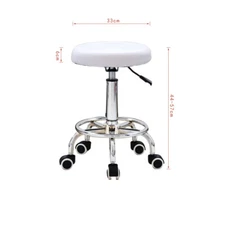 Adjustable Hydraulic Stool Spa Massage Dental Office Vanity Swivel Rolling Chair