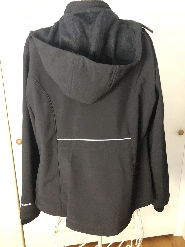 CHAQUETA SUPER SOFTSHELL MUJER FREE COUNTRY, NEGRA Foto 2 de 3