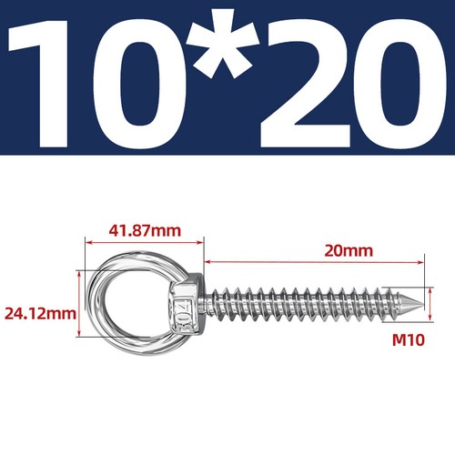 Hebeösenschraube A2 304 Edelstahl Holzschraube Marinequalität M4 bis M12 - Bild 36 von 51