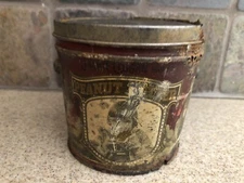 Jackie Coogan Brand 12oz Peanut butter tin w/ lid The Kelly Co. “Dixie” Products