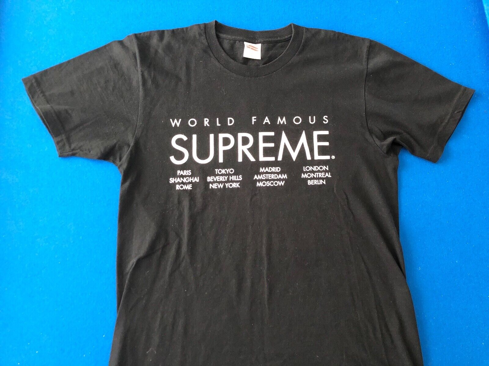 Supreme World Famous International Tee T Shirt Black Medium