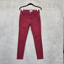 Judy Blue Skinny Fit Red burgundy Pants JB84204 Women's 5/27 (27x27)