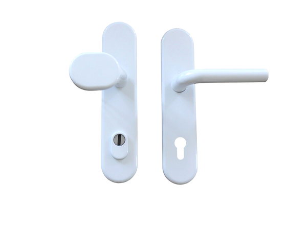 Hoppe Schutz-Wechselgarnitur Bonn 86G/3332ZA/3310/150 Alu Weiß F9016 Pz 92 Mm-image