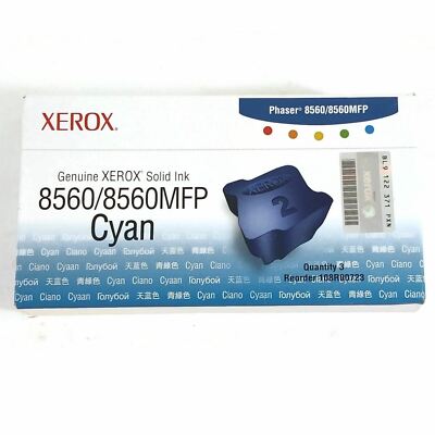 Genuine Xerox Cyan Solid 3 Ink Sticks Cartridges Toner Printer Supply ...