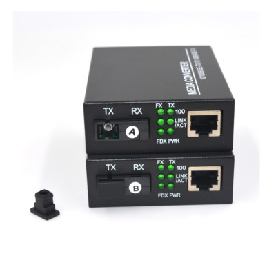 100 Mbps Ethernet Transciever Singlemode Fiber optic SC Up 20Km High Quality