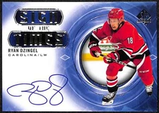 2020 SP Authentic Ryan Dzingel #SOTT-RD Sign of the Time Auto Hurricanes