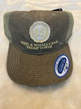 Trump Tower 45th President Hat Wine Whiskey Bar Not Available Public RARE