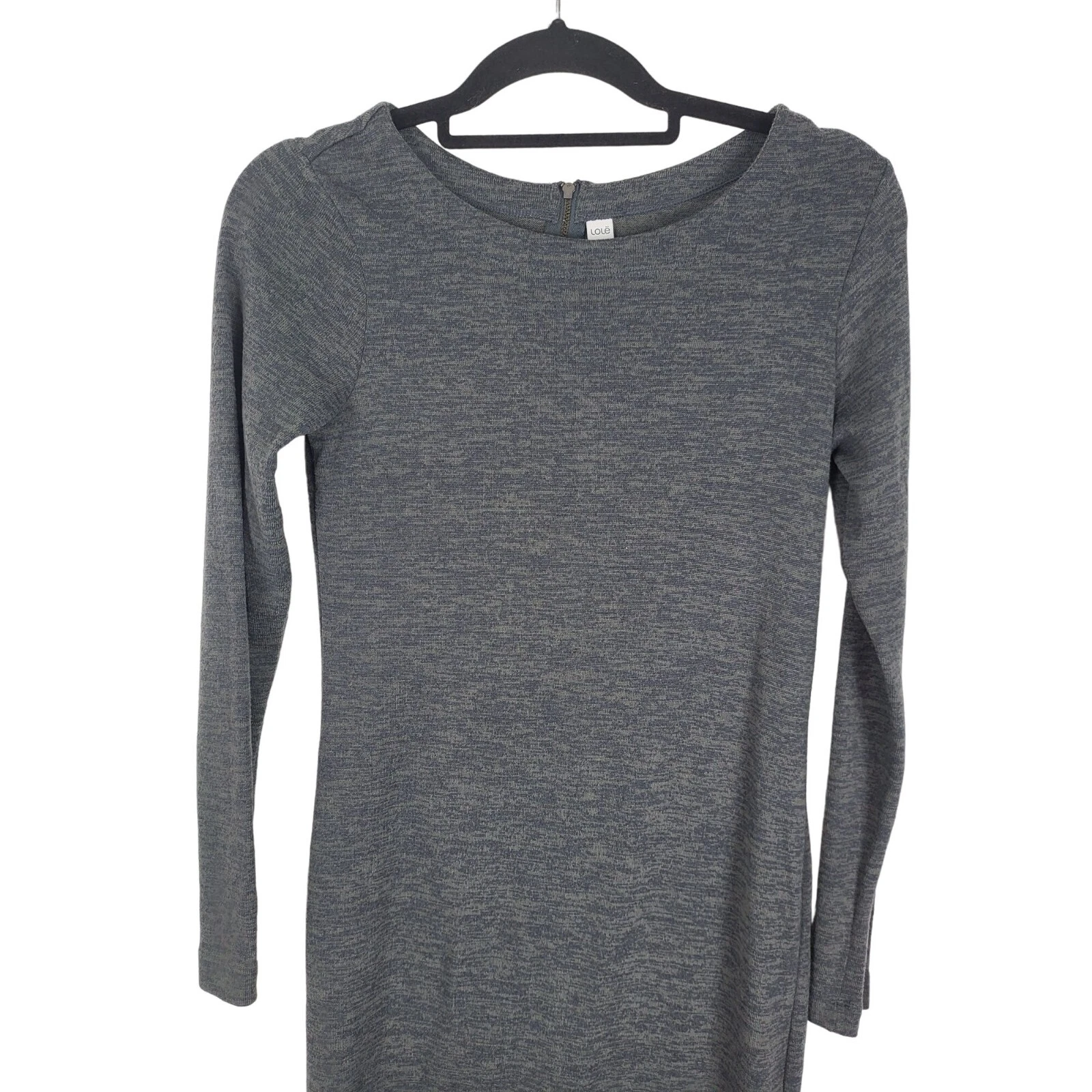 lole long sleeve midi crew neck classic back zipper 